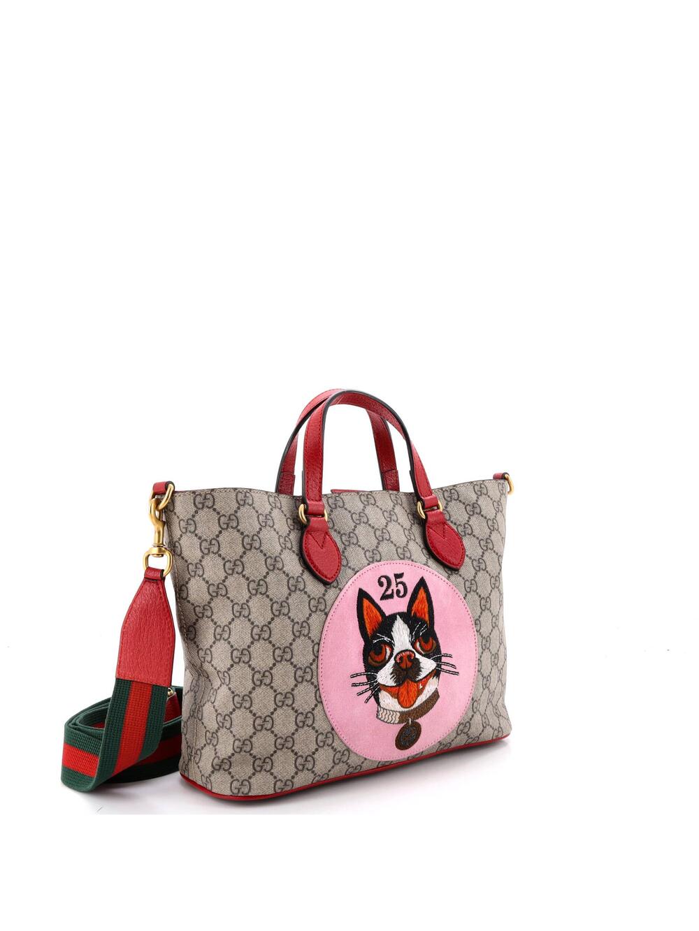 Gucci Convertible Soft Tote Gg Coated #258444G88B - Picture 2 of 6